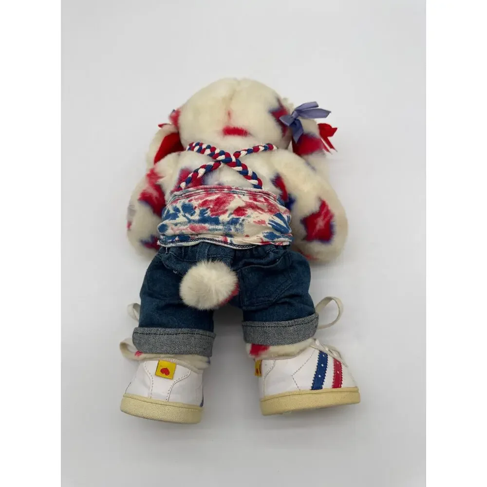 Build‎ A Bear Stars Puppy Dog Plush 4th of July Red White Blue USA Patriotic BAB